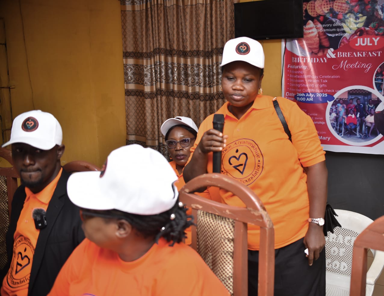 LAOF volunteers joining a discussion at a community visit